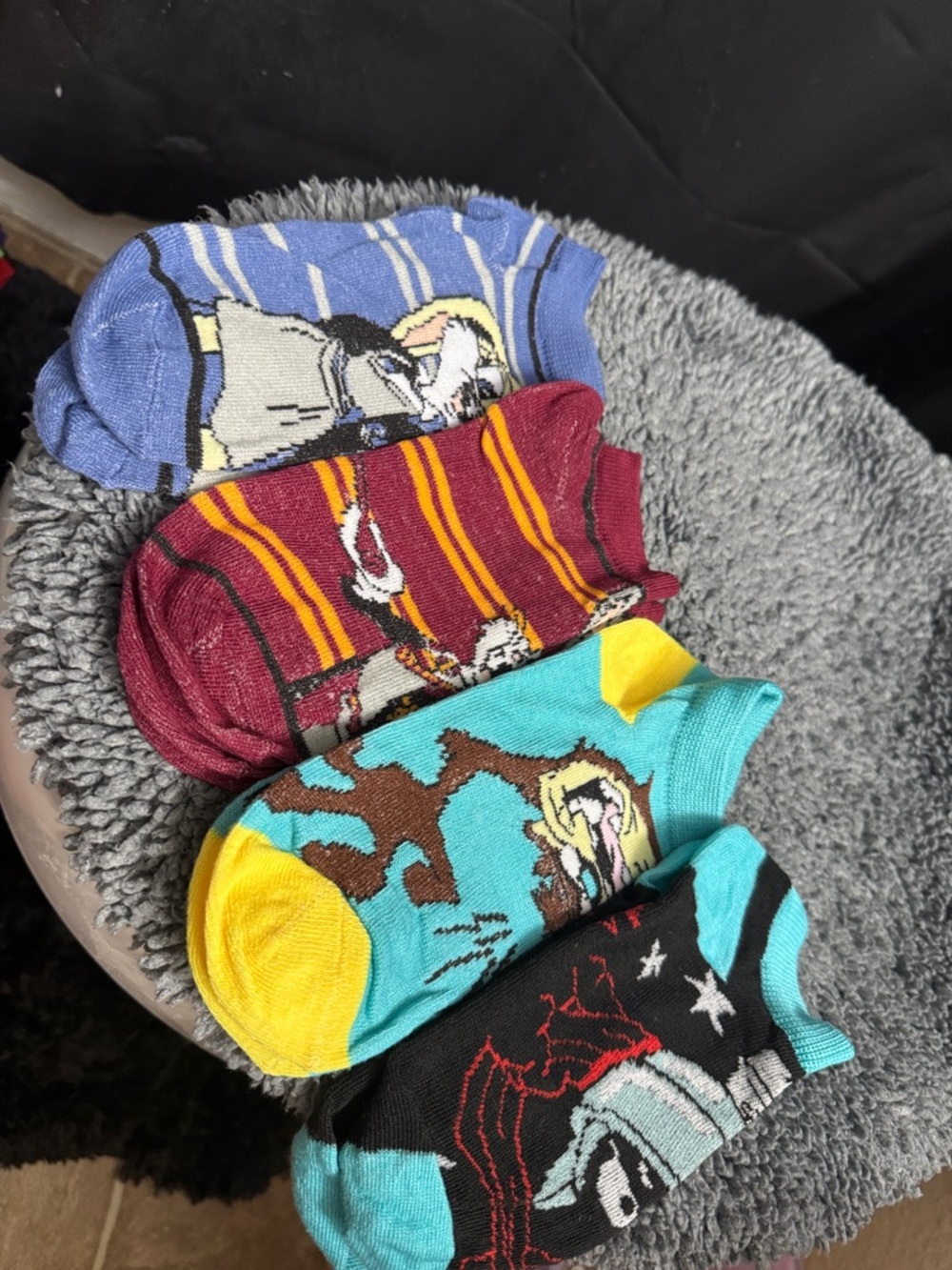 Colorful Character No-Show Socks - 4-Pack